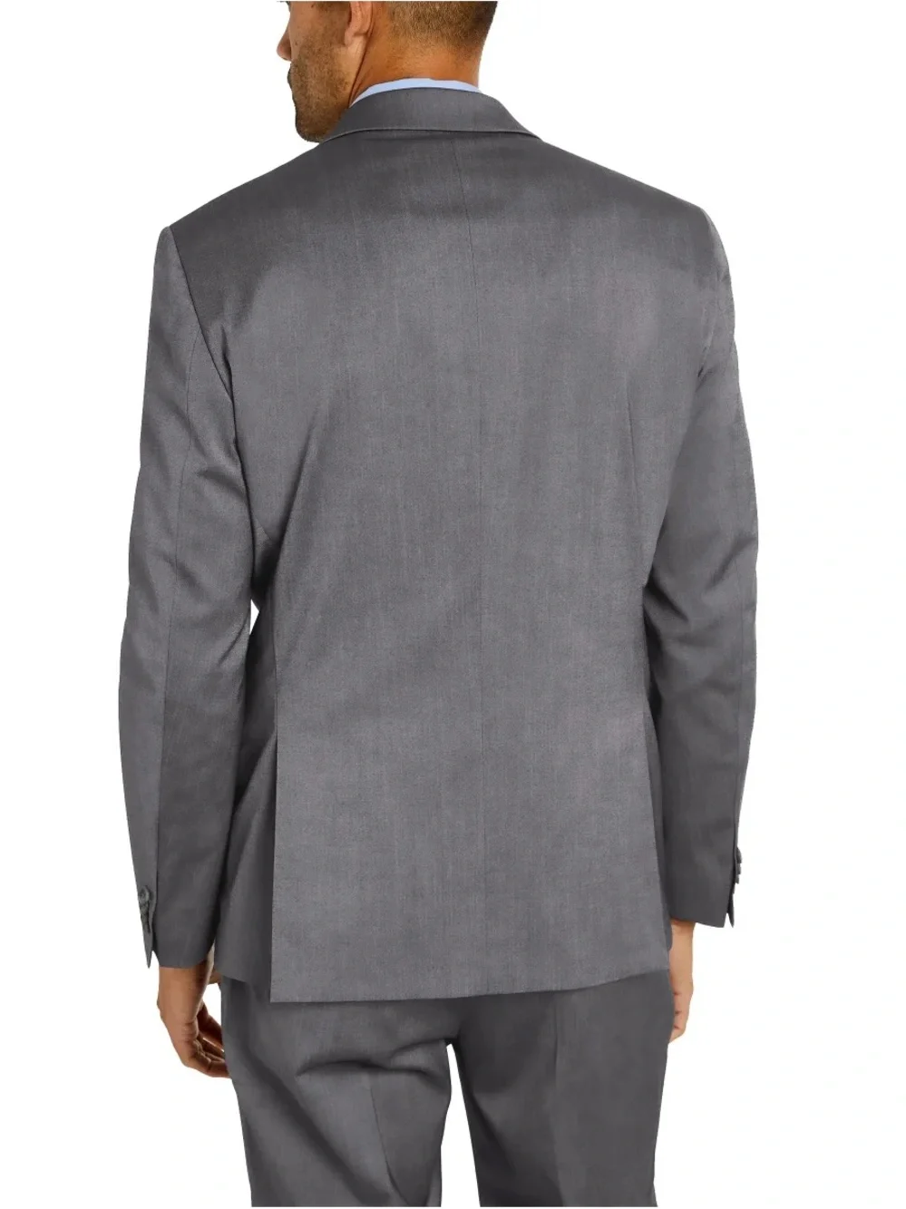 Kenneth Cole Reaction Men's Gray Two-Piece Suit:Blazer 40L & Pants 34W/34L